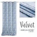 AmeliaHome CURT/AH/VELVET/SILVERLEAVES/Zils/140X245 AmeliaHome CURT/AH/VELVET/SILVERLEAVES/Zils/140X245