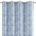 AmeliaHome CURT/AH/VELVET/SILVERLEAVES/Blue/140X245 AmeliaHome CURT/AH/VELVET/SILVERLEAVES/Blue/140X245