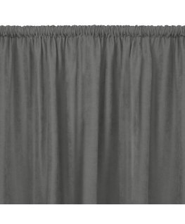 MILANA curtain, gray color, classic, 5 cm, with a cornice, pockets, chenille, 140x175, HOMEDE