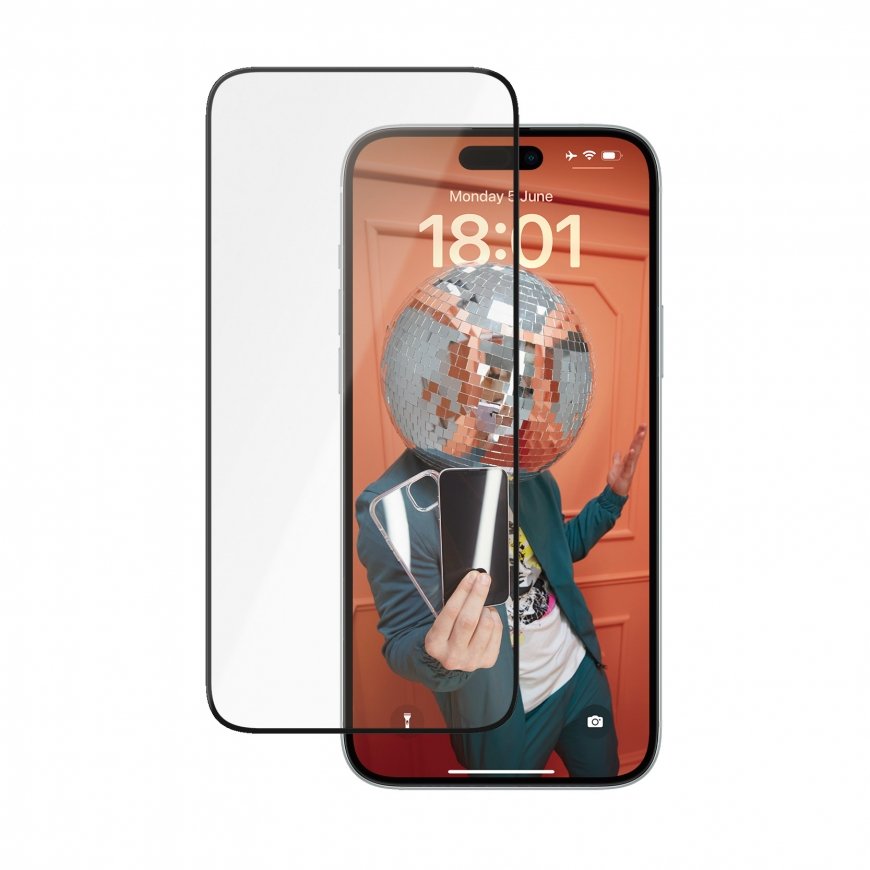 PanzerGlass ® Ceramic Protection for iPhone 15 Plus | Ultra-Wide Fit w. EasyAlignerr Kirkas näytönsu