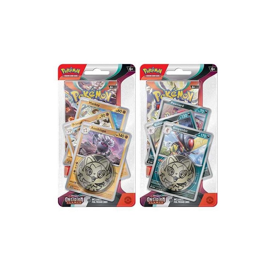 Покемон TCG – Scarlet & Violet 3 Обсидиановые Пламя Премиум Чеклайн Блистер – Манки – 2