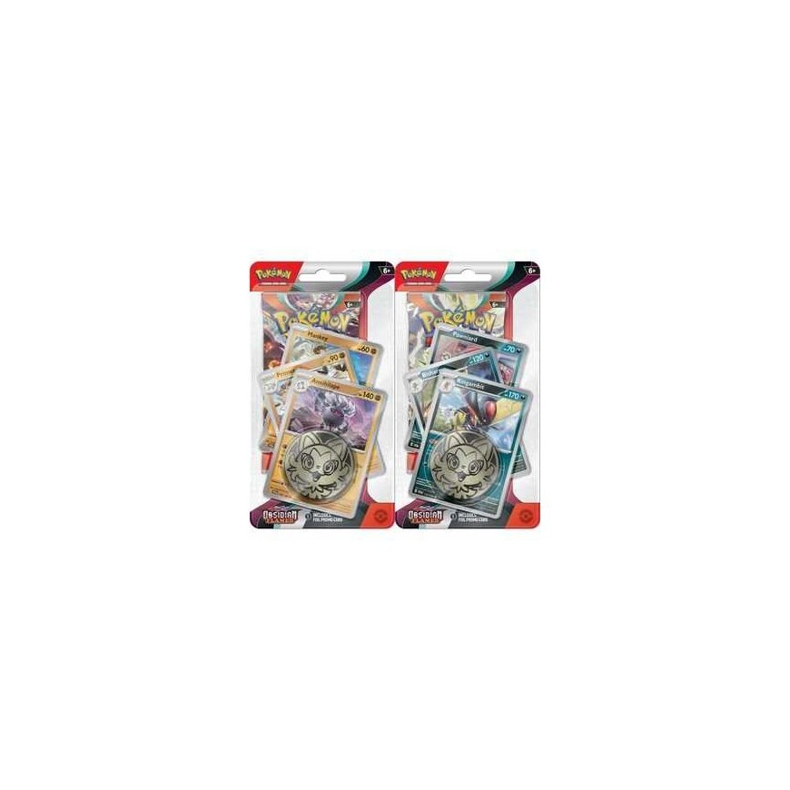 Покемон TCG – Scarlet & Violet 3 Обсидиановые Пламя Премиум Чеклайн Блистер – Манки – 3