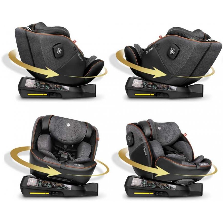 Nukido Prestige Line autokėdutė juoda/pilka 0-36kg ISOFIX – 3