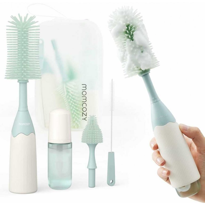 MOMCOZY BOTTLE AND NIPPLE BRUSH SET PUSH-PRESS