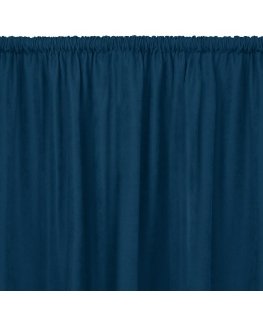 MILANA curtain, indigo color, classic, 5 cm, with cornice, pockets, chenille fabric, 280x270, HOMEDE