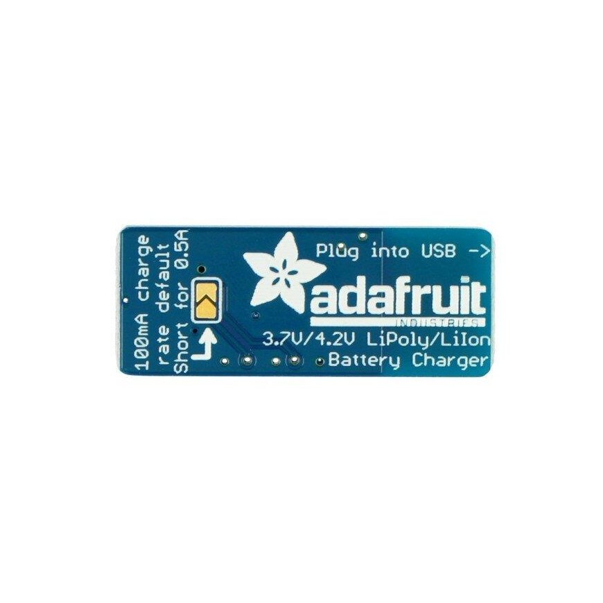 MCP73831, Li-Pol / Li-Ion 1S 3.7V USB charger Adafruit 1304 – 3