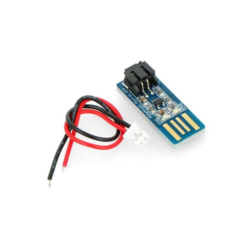 MCP73831, Li-Pol / Li-Ion 1S 3.7V USB lādētājs Adafruit 1304 – 4