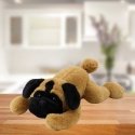 "Lean Toys" plush talisman, cute pug toy, lying down red, 40 cm "Lean Toys" plush talisman, cute pug toy, lying down red, 40 cm