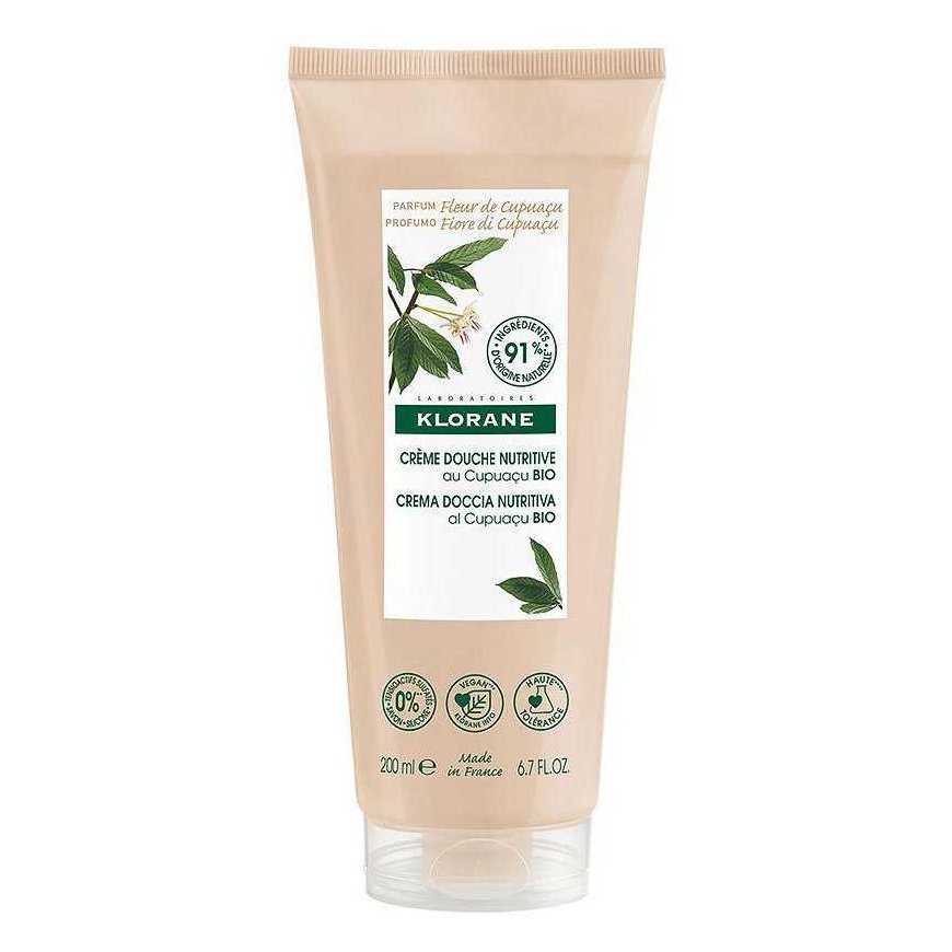Klorane dušo kremas su organine Cupuacu gėle, 200 ml – 2