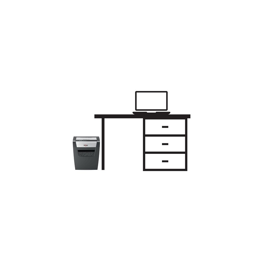 Rexel Momentum X312 paper shredder Particle-cut shredding Black, Grey – 5