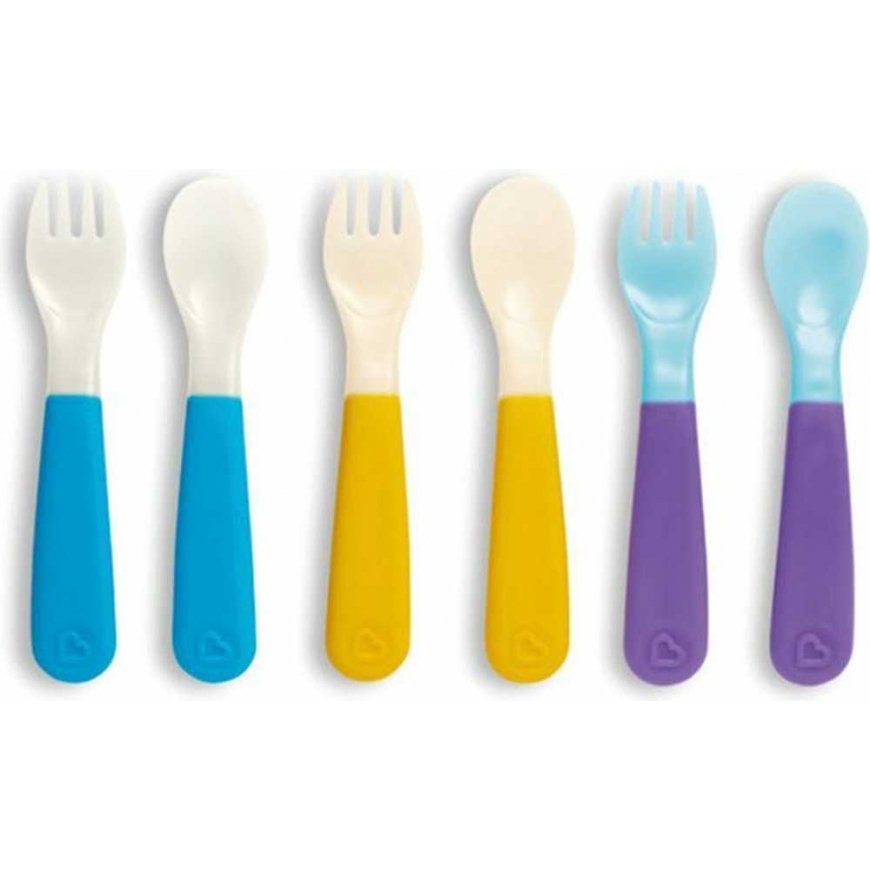 MUNCHKIN colored spoons and forks set, 12 m+, 6 pcs., 01253601 – 3