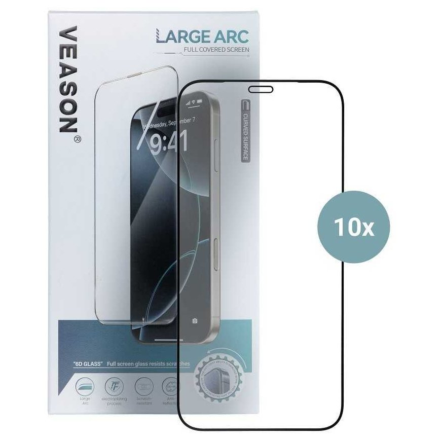 6D Pro Veason Glass (SET 10in1) - designed for Samsung Galaxy A36 / A56 black – 2