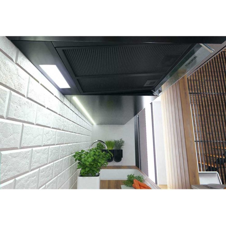Gartraukis Virtuvinis gaubtas po spintele - 50 cm Berdsen BE-10-A absorberis musta – 4