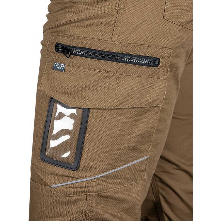 Neo Tools Work Pants Mix&Match, Canvas, Brown, Size L – 5