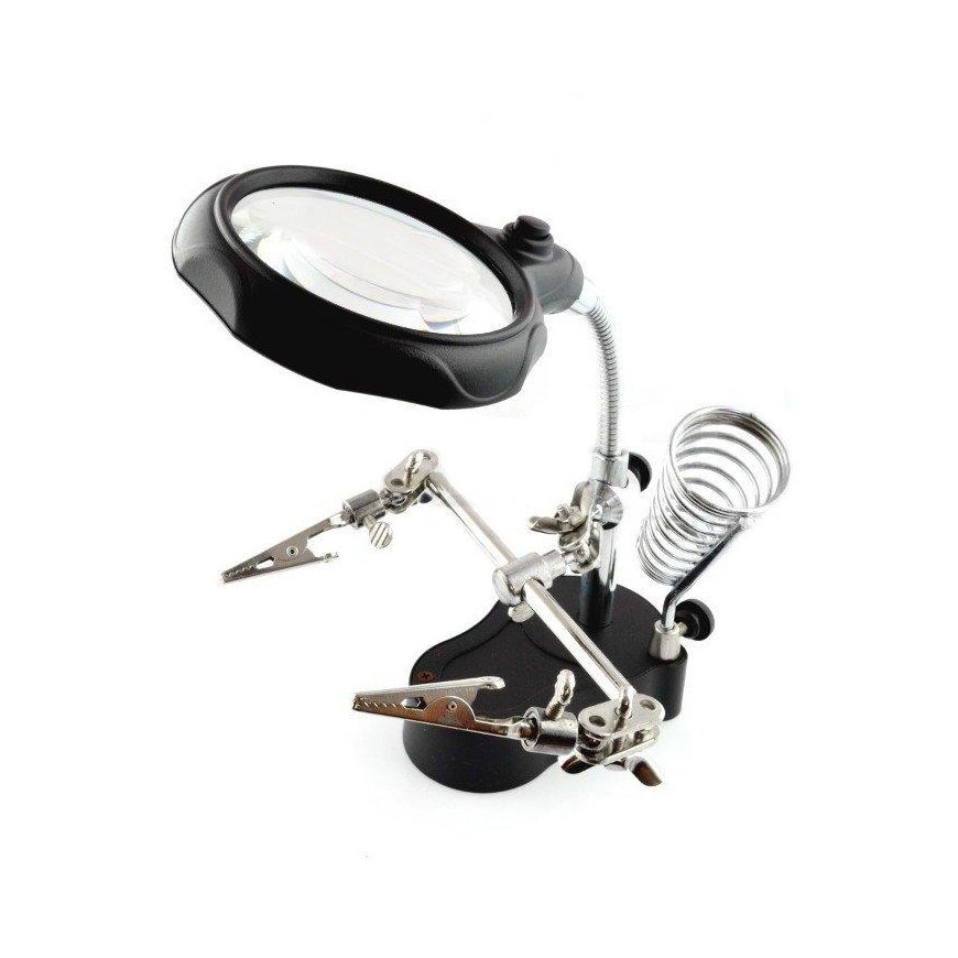 OEM Mounting Handle - Holder with Magnifying Glass and LED Lighting - ZD-126-2