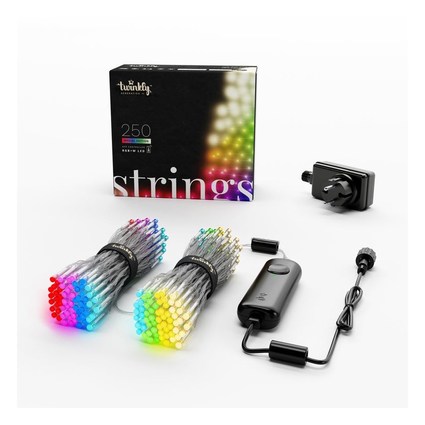 Twinkly Strings (Multicolor + White) Viedā gaismas virtene Wi-Fi/Bluetooth
