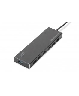 Digitus DA-70241-1 interfeisa centrmezgls USB 3.2 Gen 1 (3.1 Gen 1) Type-A 5000 Mbit/s Pelēks