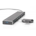 Digitus DA-70241-1 interfeisa centrmezgls USB 3.2 Gen 1 (3.1 Gen 1) Type-A 5000 Mbit/s Pelēks Digitus DA-70241-1 interfeisa centrmezgls USB 3.2 Gen 1 (3.1 Gen 1) Type-A 5000 Mbit/s Pelēks
