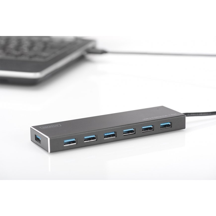 Digitus DA-70241-1 jaotur USB 3.2 Gen 1 (3.1 Gen 1) Type-A 5000 Mbit/s Hall – 4