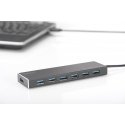 Digitus DA-70241-1 interfeisa centrmezgls USB 3.2 Gen 1 (3.1 Gen 1) Type-A 5000 Mbit/s Pelēks Digitus DA-70241-1 interfeisa centrmezgls USB 3.2 Gen 1 (3.1 Gen 1) Type-A 5000 Mbit/s Pelēks