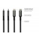 Alcasa 2240-CCT005A USB-kaapeli USB 2.0 2 m USB C musta