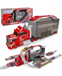 WOOPIE truck trailer garage racing track set