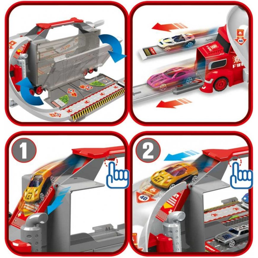 WOOPIE truck trailer garage racing track set – 2