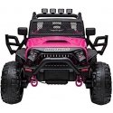 Электромобиль для детей Lean Cars Vienvietis JEEP JC666, лакированный розовый Электромобиль для детей Lean Cars Vienvietis JEEP JC666, лакированный розовый