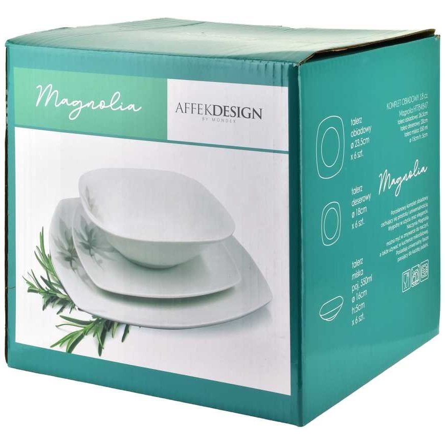 Mondex Affek Design MAGNOLIA -pöytäsetti, 18 kpl. 18 kpl/23,5 kpl/16 kpl. – 3