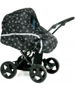 Emma rain cover, for trolley / bogie, black star
