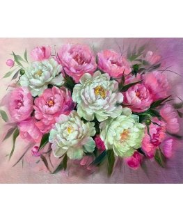 Beldizart Deimantinis painting with a frame Peonies 30x40 cm VA812