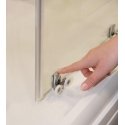 Square shower cabin Ravak Blix Slim, BLSRV2-80 black + transparent glass