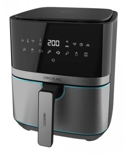 Cecotec Cecofry Full InoxBlack 5500 Pro Üksik 5,5 l Eraldiseisev 1700 W Kuumaõhu fritüür Must, Satiinviimistlusega teras