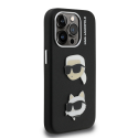 Karl Lagerfeld Grained PU K&CH Heads maciņš Apple iPhone 15 Pro Max melnā krāsā Karl Lagerfeld Grained PU K&CH Heads maciņš Apple iPhone 15 Pro Max melnā krāsā