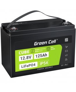 Green Cell Žalias Cell CUBE LiFePO4 125Ah 12,8V 1600Wh liio geležies fosfato baterija kemperiui, sau