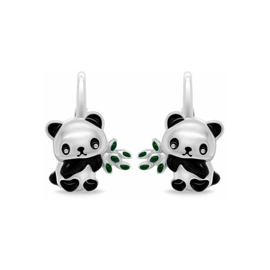Brilio Silver Silver pendants earrings Panda EA1111W – 2