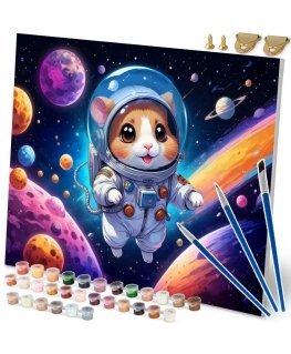 Maalaus numeroin 40x50 cm Massido Astronauta