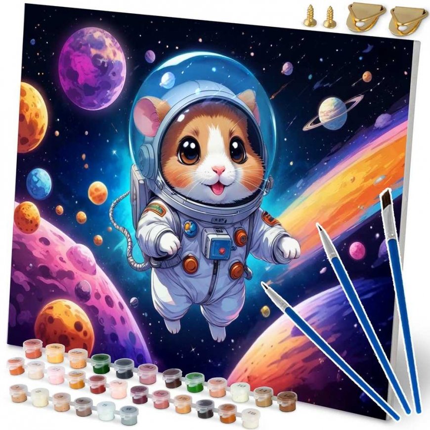 Maalaus numeroin 40x50 cm Massido Astronauta