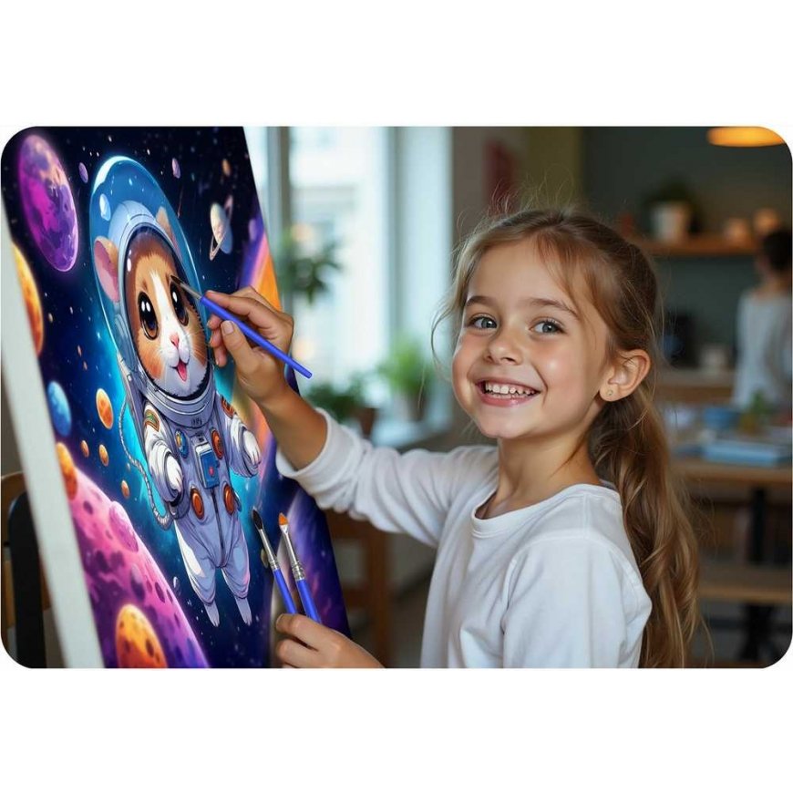 Maalaus numeroin 40x50 cm Massido Astronauta – 4