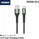 Puro Fabrik 2.0 10W USB-A - USB-C Kierretty Kaapeli 1.5m - Musta Puro Fabrik 2.0 10W USB-A - USB-C Kierretty Kaapeli 1.5m - Musta