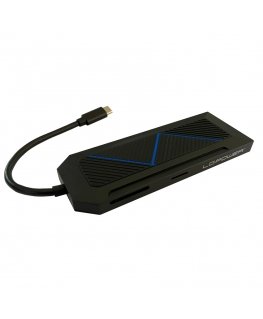 LC-Power LC-HUB-C-MULTI-6-RGB keskitin USB 3.2 Gen 2 (3.1 Gen 2) Type-C 5000 Mbit/s musta