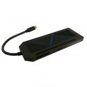 LC-Power LC-HUB-C-MULTI-6-RGB хаб-разветвитель USB 3.2 Gen 2 (3.1 Gen 2) Type-C 5000 Мбит/с Черный