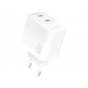 Dudao A28PEU adapter 45W 2xUSB-C valge