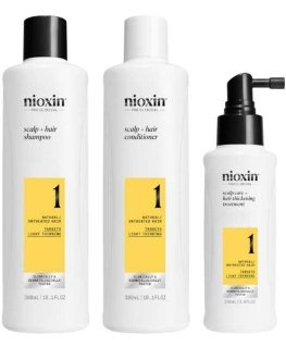 Nioxin Sistēma 1 – Komplekts - Dabiska matu ārstēšana ar vieglu vājumu 3 U