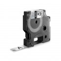 DYMO 18486 etikečių juostelė Juoda metalo spalvos fone DYMO 18486 etikečių juostelė Juoda metalo spalvos fone