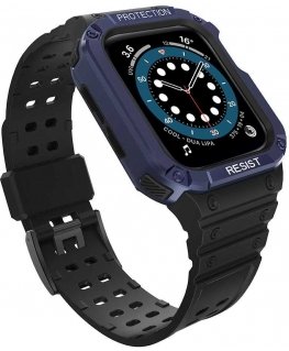 Apple SE/7 Smartwatch silicone Hurtel strap, Black color, 38/40/41mm