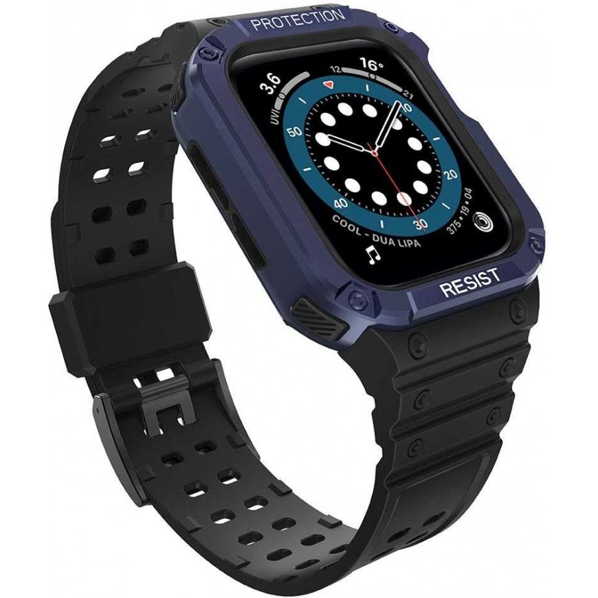 Išmaniojo laikrodžio Apple SE/7 silikoninis Hurtel dirželis, Juodos spalvos, 38/40/41mm