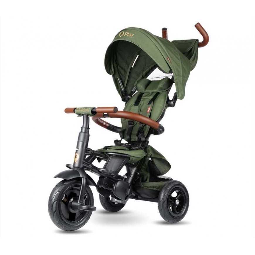 Qplay Triratis dviratukas Rito Deluxe Rubber Olive