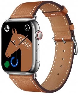"Apple Watch" strap Forcell F-Design FA20 perforated artificial leather 38/40/41 mm brown