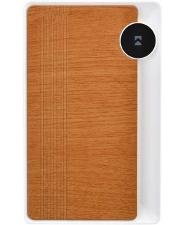 Orno STRATIS AC, two-tone electromechanical wired bell, 230V, white and oak